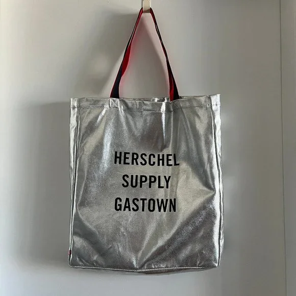 SOLD The Herschel Supply Co Unique Silver Tote Bag - Picture 2 of 11